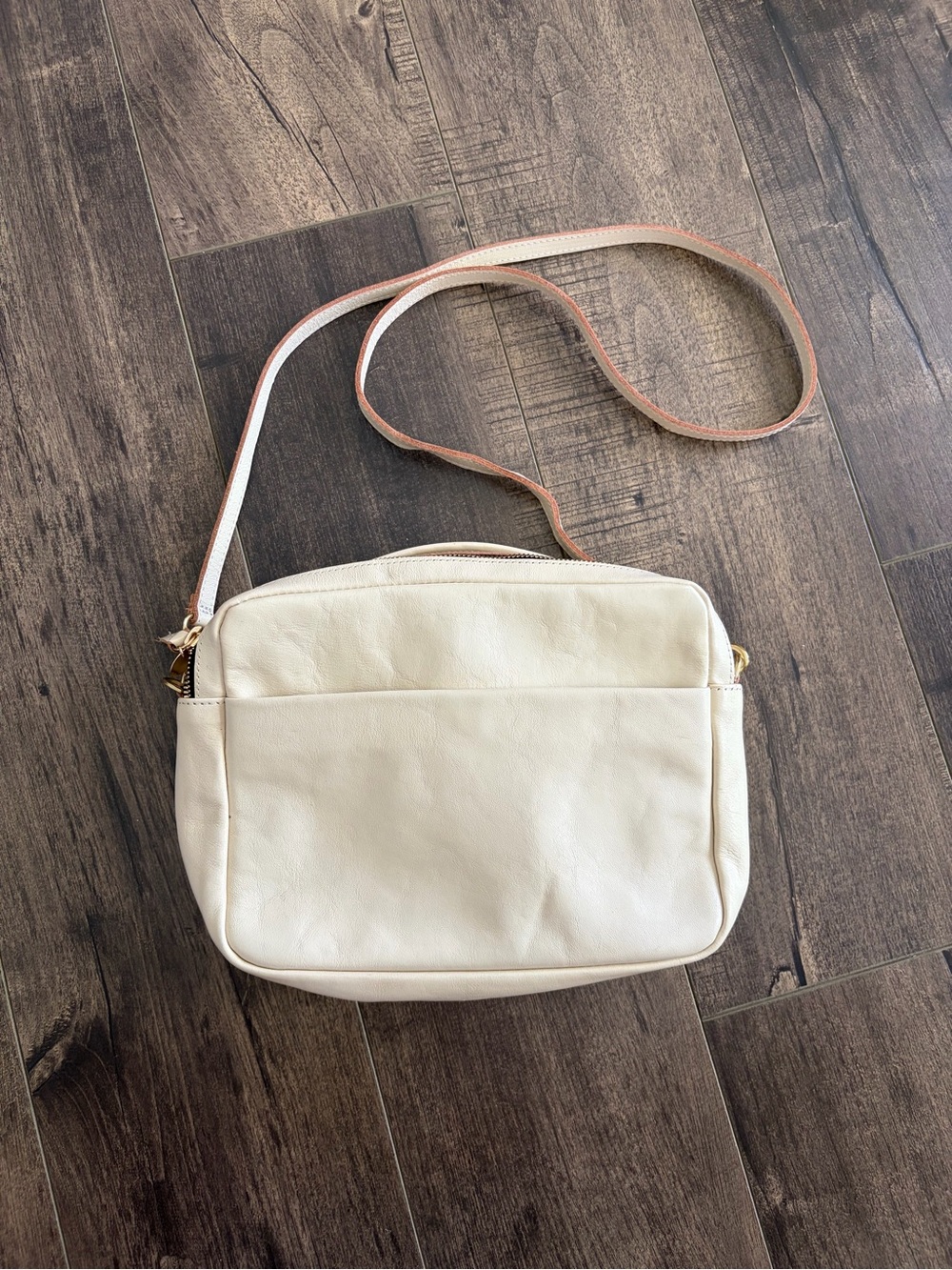 Clare V Maribel Cream Crossbody Shoulder Bag - Lightweight Everyday Style